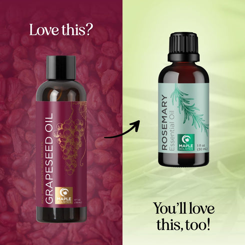 Pure Grapeseed Oil for Skin Care, Cold Pressed Moisturizing Carrier Oil, Natural Vitamin E Anti Aging