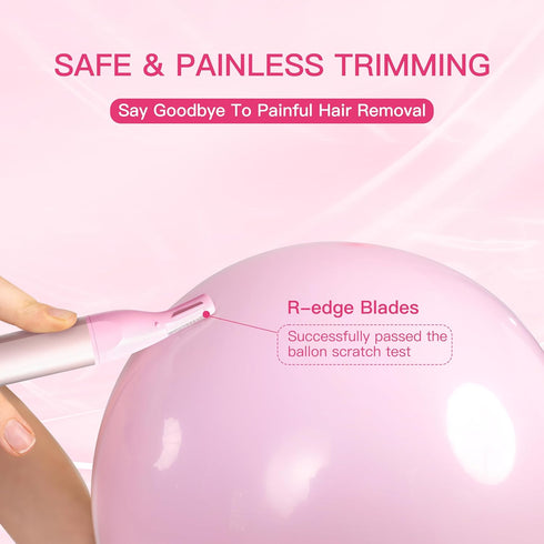 Nose Hair Trimmer for Women, 2in1 Facial Hair Removal Trimmer - Metal Body, Rechargeable Waterproof Portable