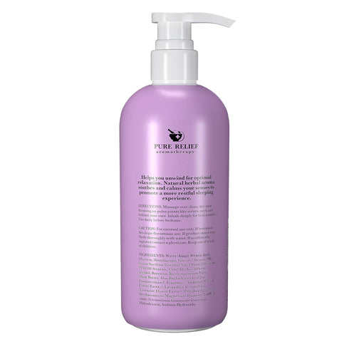 Lavender Sleep Body Lotion with Shea Butter + Coconut Oil, 16 Oz Moisturizer for Better Rest with Herbal Extracts