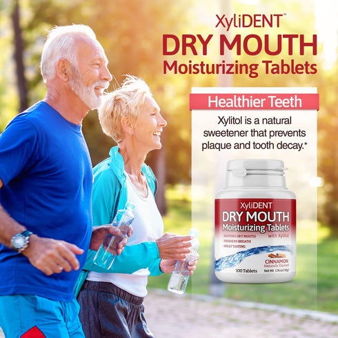 Nature's Stance XyliDENT Xylitol Tablets for Dry Mouth Relief, Freshens Breath, 100 Count (Cinnamon)