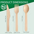 Set, 500 Pack (200 200 100 Compostable Wooden Cutlery Disposable Wood Utensils Spoons, Forks, Knives), Biodegradable