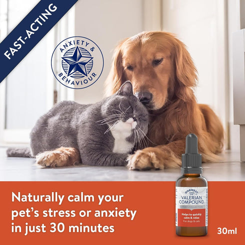 Organic Valerian Compound for Dogs and Cats, 30 ml