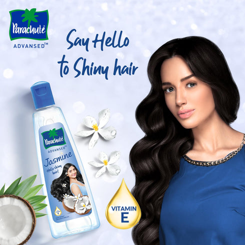 Parachute Advansed Jasmine Enriched Coconut Hair Oil, Vitamin-E, Non-Sticky, 6.4 Fl.oz. for All Hair Types