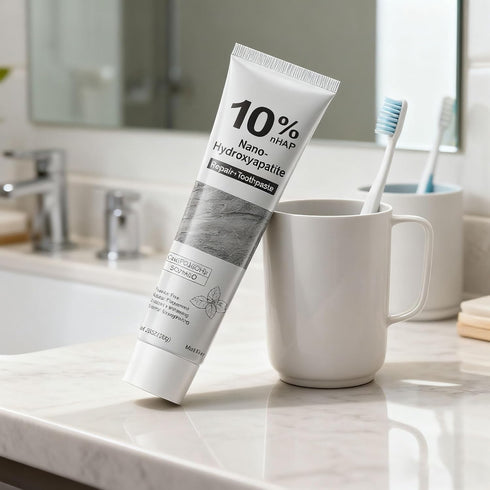 MOOMARTO 10% (2-Pack) Nano Hydroxyapatite Toothpaste for Advanced Enamel Repair & Sensitivity Relief, Fluoride-Free