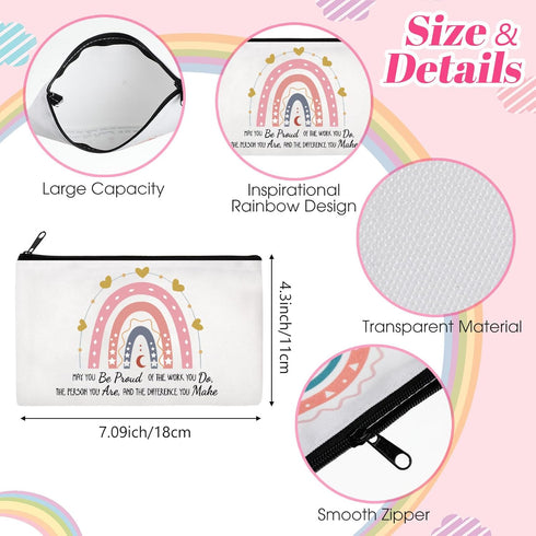 Reginary 20 Pieces Makeup Bag for Women, Roomy Zipper Toiletry Pouch, Travel Accessory Organizer, 7 x 4.3 Inches