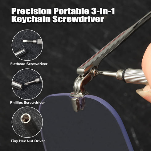 6 Inches Nose Pad Plier for Adjusting Eyeglass Arms, Stainless Steel Optical Hand Tool with Screwdriver