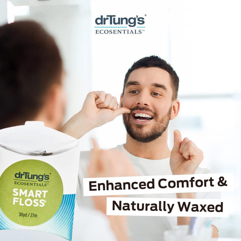 DrTung's Smart Floss - Natural, PTFE & PFAS Free Floss, Cardamom Flavor (Pack of 3)
