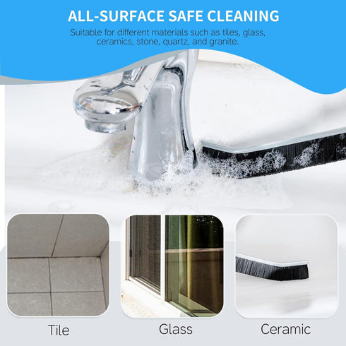 zffkz 3 23cm Pcs Crevice Cleaning Brush, Toilet Brush - Non-Slip Grip, All-Surface Safe (Tile, Glass, Car) - Bathroom