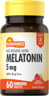Fast Dissolve Melatonin 5mg | 60 Tablets | Natural Berry Flavor | Vegetarian & Gluten Free by Sundance