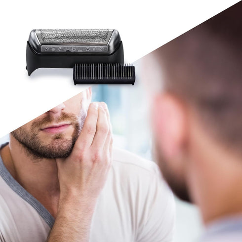 Series 1 10B Replacement Head, Foil & Cutter Cassette for Braun Cruzer, Compatible with 1000/2000 Series Shaver Head Set