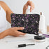 Purple and Black Halloween Makeup Bag, Witchy Gifts for Women, Goth Gothic Makeup Bag for Halloween