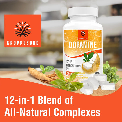 Kroppssund Natural Dopamine Supplement, 90 Tablets, 2 Bottle