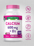 Nature's Truth Calcium 600mg with Vitamin D3, 250 Tablets, Vegetarian, Non-GMO & Gluten Free