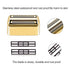 Replacement Foil and Cutter,Double Foil Shaver Replacement Head Compatible with BaBylissPRO Barberology FXFS2 Shaver,Gold