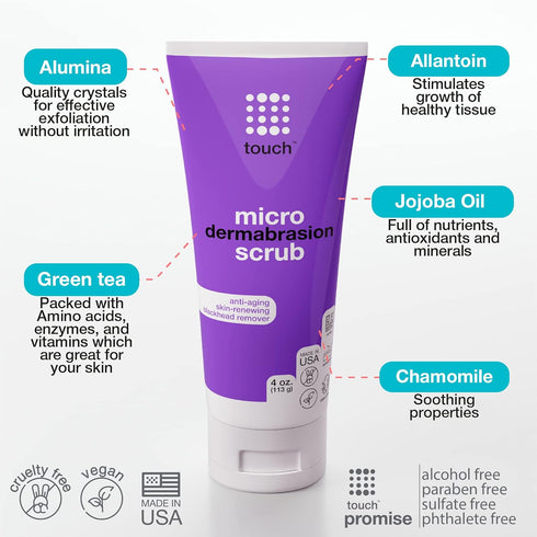 Microdermabrasion Facial Scrub and Exfoliator, Anti-Aging Exfoliating Face Scrub Polish Cream, Large 4 Ounce Size