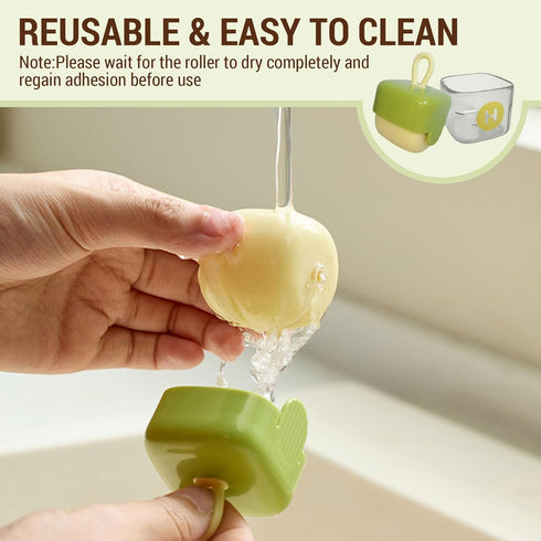 NIOIPXA Mini Lint Roller for Pet Hair - Reusable Washable Sticky Roller for Clothes, Furniture & Car Seats - Portable