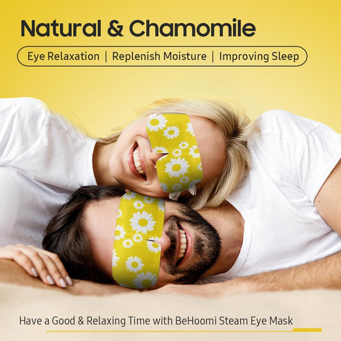 Steam Eye Mask, 10 Packs CHAMOMILE Heated Eye Mask, Self Heating Disposable SPA Warm Compress for Eyes Sleep Mask, Soothing Moist Heat Eye Masks, Travel Essentials & Relaxation Gifts