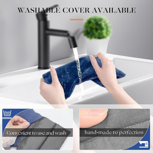 Heating Pad Microwavable with Washable Cover 13x7 Lavender Hot Packs for Pain Relief and Heat Therapy