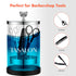 TASALON Barber Jar (25 oz) - Stainless Cap and Durable Glass, Disinfectant Jar with Removable Basket for Salon or Nail
