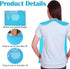 WJIAAA 23.6 14.3in Adult Bibs for Elderly Women Men, Blue Waterproof Oil-Proo Bibs with Chip Collector Wipe-Clean