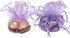 Round Organza Bags, 50pcs 9.8 Inch Sheer Drawstring Jewelry Candy Pouch for Christmas Wedding Party Favors