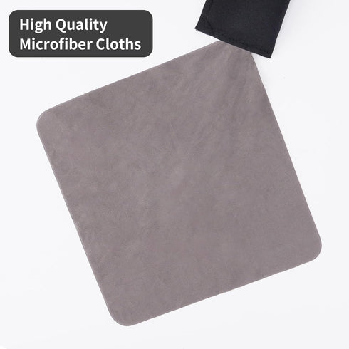 SEIBER Electronics,Black,2pcs Glasses Cleaner Cleaning Cloth Keychain,Reusable Microfiber Clean Cloths Wipes