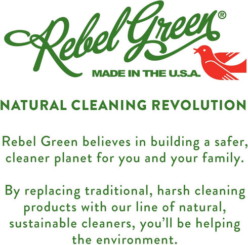 Rebel Green Peppermint & Lemon Scent Liquid Laundry Detergent, 64 Fluid Ounces, Hypoallergenic