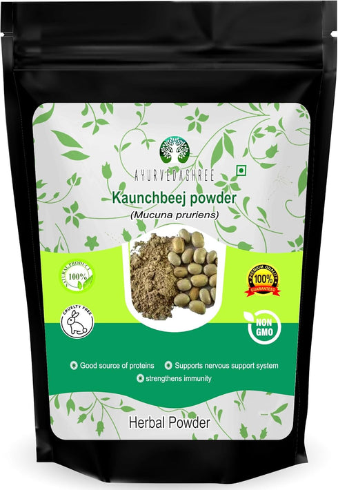 Mucuna Seed Powder 50 Gm | Kapikacchu | Kaunch Beej | Non-GMO Vegan Sustainably Sourced