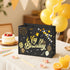 Sipthene 13 1 Black Birthday Gift Bag with Tissue Paper and Greeting Card, Happy Birthday Gift Bags for Party, Hot Foil