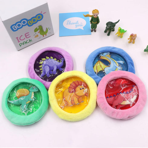 Boo Boo Ice Pack - Kid Reusable Hot Cold Pack for Fever Reduction, Injuries, Wisdom Teeth, Baby Colic (4 Pcs)