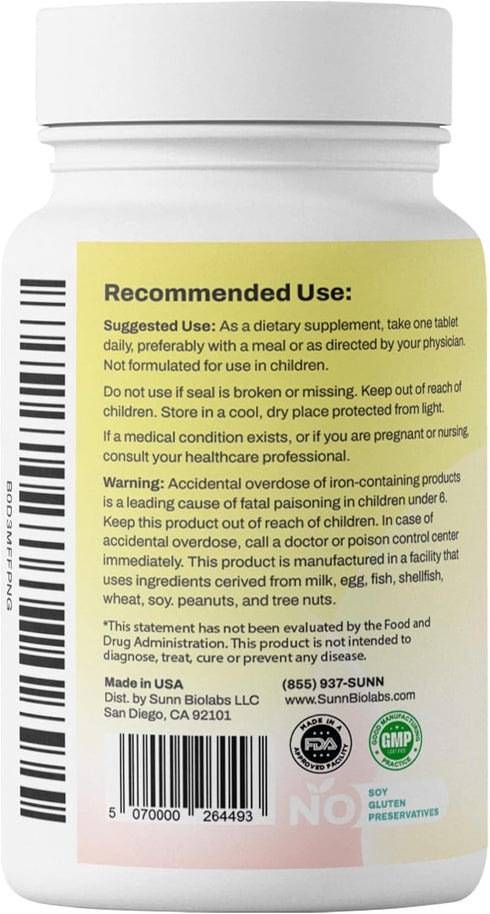 SUNN BIOLABS 14 14 90 MULTIRIGHT | Low Acid MULTIVITAMIN | Bladder-Friendly | Vitamins & Minerals |, pH Balanced | Easy