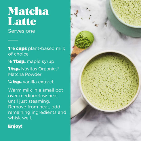 Matcha Powder, Premium Culinary Grade, USDA Organic, Non GMO, 3oz Bag by Navitas Organics
