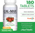 Maxi Health Calcium Magnesium Supplement with Vitamin D3 and Boron - Kosher Bone Health & Nighttime Formula, Calcium Citrate CalMag & Vitamin D (180 Tablets)