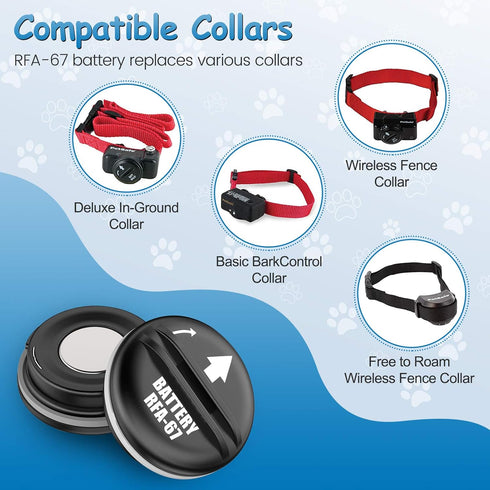 KGC RFA-67 6 Volt Replacement Dog Collar Batteries - Compatible with PetSafe RFA 67 Battery (10 Pack)