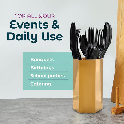 Heavy Duty Plastic Spoons - Disposable Soup Spoons - Plastic Cutlery for Parties, Pack of 500
