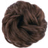 MORICA 2-Piece Messy Bun Hair Pieces - Synthetic Curly Wavy Chignon Ponytail for Thin Hair, Medium Brown