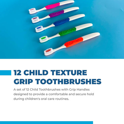 2500C Texture Grip Child Toothbrush (1 Dozen) - Engaging Dental Care for Young Smiles
