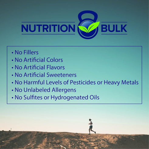 Taurine - NutritionBulk.com Powder for Energy, Focus, Brain Health, Gluten-Free, Non-GMO, Vegan (16 oz)