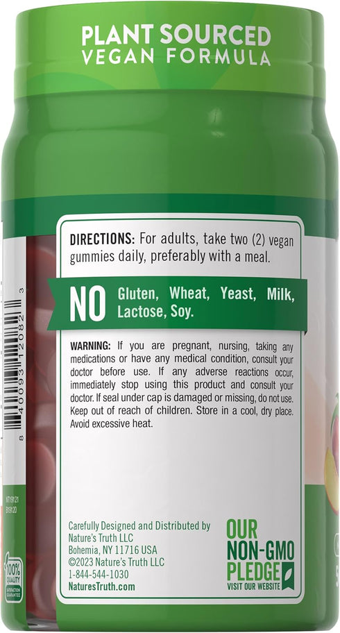 Nature's Truth Vegan Omega 3679 Gummies - 50 Count, Peach Flavor, Non-GMO & Gluten Free Supplement