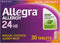 Allegra Adult 24HR Non-Drowsy Antihistamine, 30 Tablets, Fast-Acting Allergy Relief, 180 mg