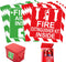 Green First Aid Kit Sign Decals, 4 Inch Adhesive Safety Sign, UV Resistant, 8 Pcs Industrial Warning Decal for Trucks