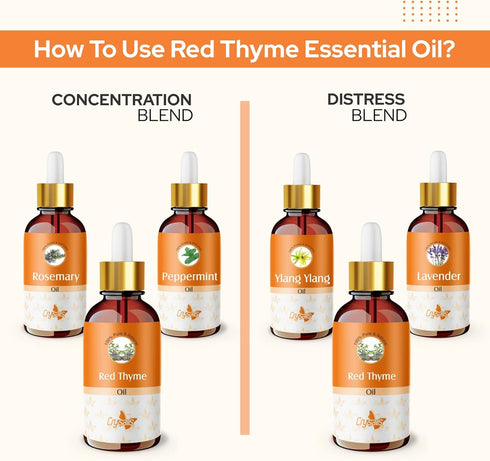 Crysalis Red Thyme Oil 15 ML - 100% Pure Natural Undiluted Essential Oil for Skin, Hair, Diffuser, Massage