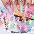 Holographic Nail Art Glitter, Iridescent Flakes and Mermaid Flake Sequins, 12 Grids for DIY Decoration