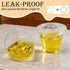 PUREZON 50 Pack 9 oz Clear Plastic Cups with Flat Lids, Disposable Plastic Cups with Lids No Hole, Small Dessert Cup