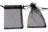 50Pcs Black Organza Bags 8X12 inch - Large Mesh Drawstring Sheer Halloween Goodie Gift Bags for Christmas Wedding