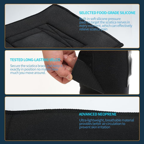 Sciatica Pain Relief Devices Brace, Sciatic Ease Nerve Pain Relief Brace for Men Women, Compression for Lower Back