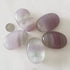Purple Fluorite Oval Palm Pocket Healing Crystal, Massage Spa Energy Stone for Therapy Geometry Chakra Balancing