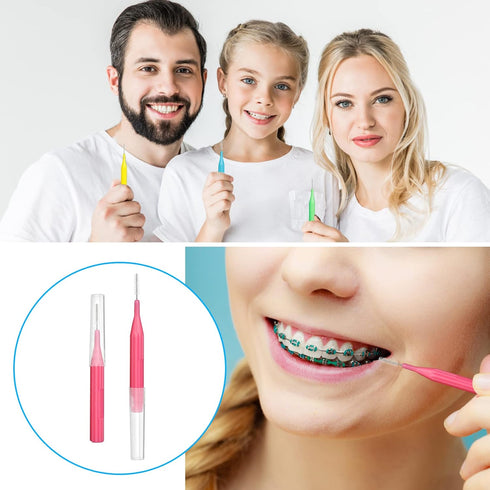 RAZOKO Interdental Brush, Toothpick Flossing Head, Easy Use Tooth Cleaning Tool, 176 Count (2mm/2.3mm/2.5mm/3mm)