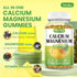 Calcium Magnesium Zinc Gummies, Calcium Magnesium 2:1 Ratio with Vitamin D3, K2, B6, B12 for Bone Strength, Muscle Function & Nerve Health, Extra Absorption Formula, Vegan, Pineapple Flavor 60 Gummies