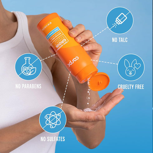 Talc-Free Body Powder for Women - Carpe Sweat Absorbing Formula in White Jasmine Scent